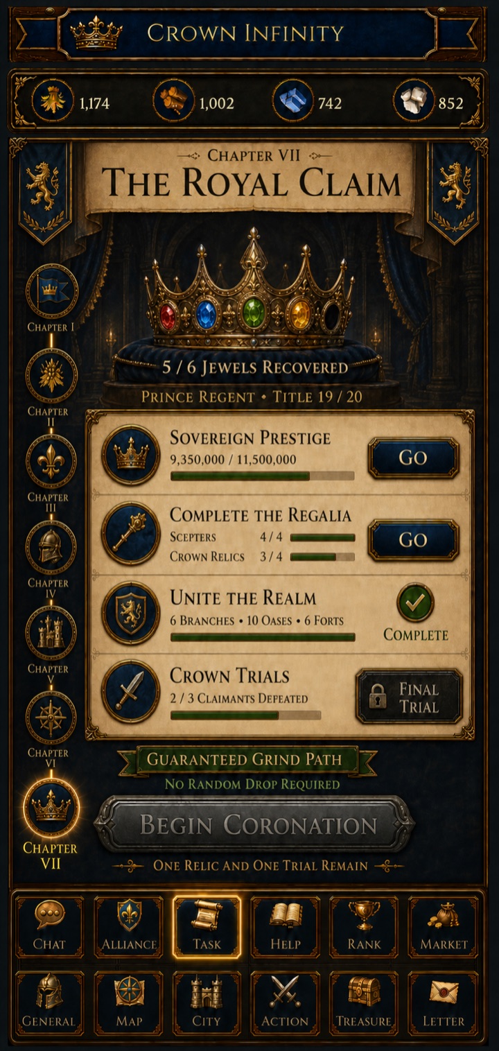 Crown Infinity Royal Claim design preview
