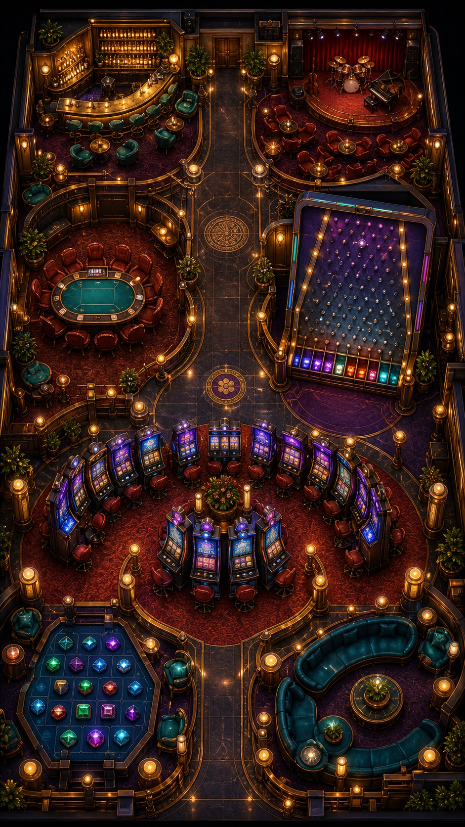 Sit & Reel illustrated portrait casino hub