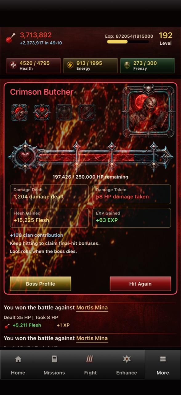 Undead Forever Crimson Butcher boss battle page