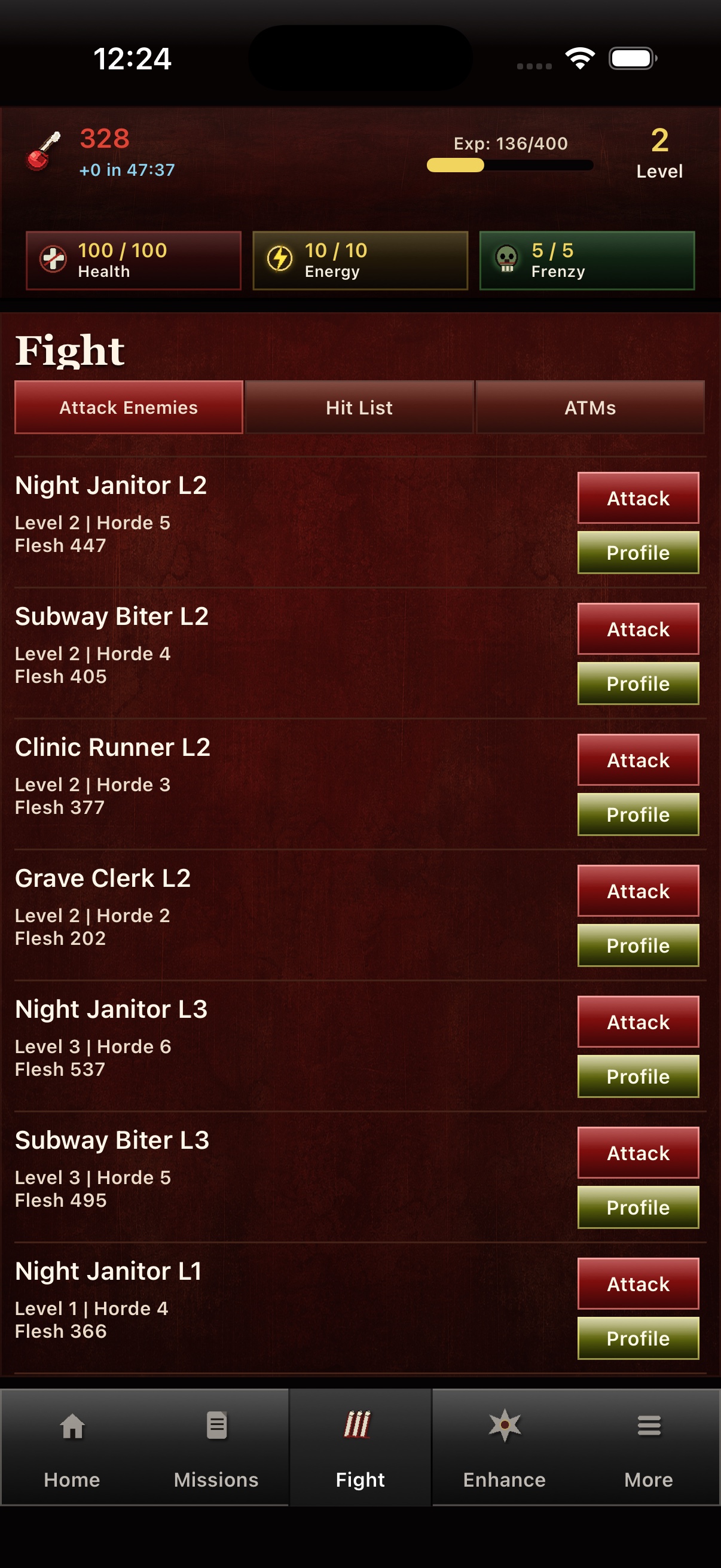 Undead Forever fight page