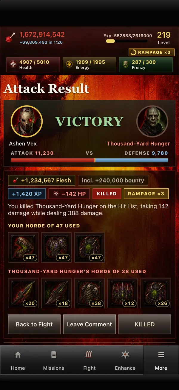 A victory battle report