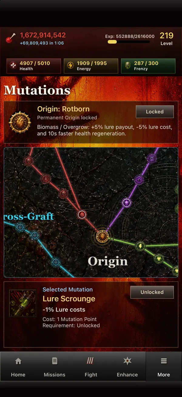 The Mutations grid