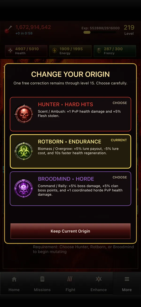 Choosing an Origin: Hunter, Rotborn or Broodmind