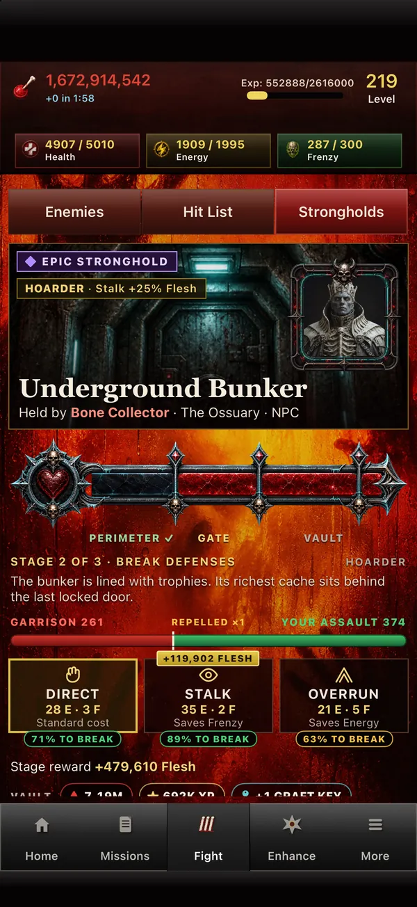 A stronghold assault